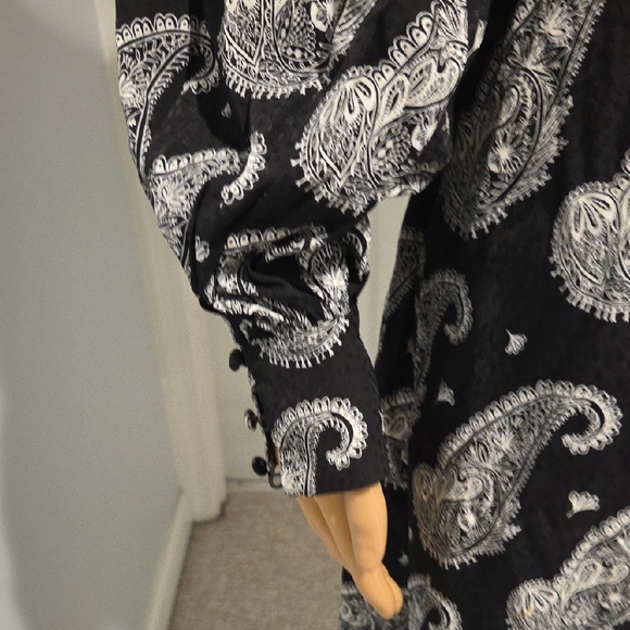 Ted Baker Black and White Ruffled Wrap Maxi Dress - Picture 4 of 10